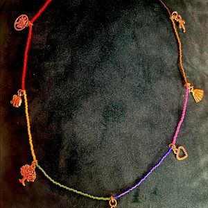 Hand Made Miyuki Delica 11/0 bead and charm necklace For Sale by the Designer